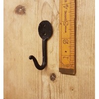 Penny End Single Hook - Hand Forged - Two Hole - 70mm